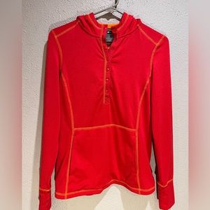 REI Red Pullover with hood womens XS